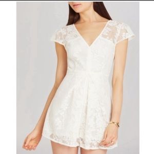 NWT BCBGeneration whisper white lace romper